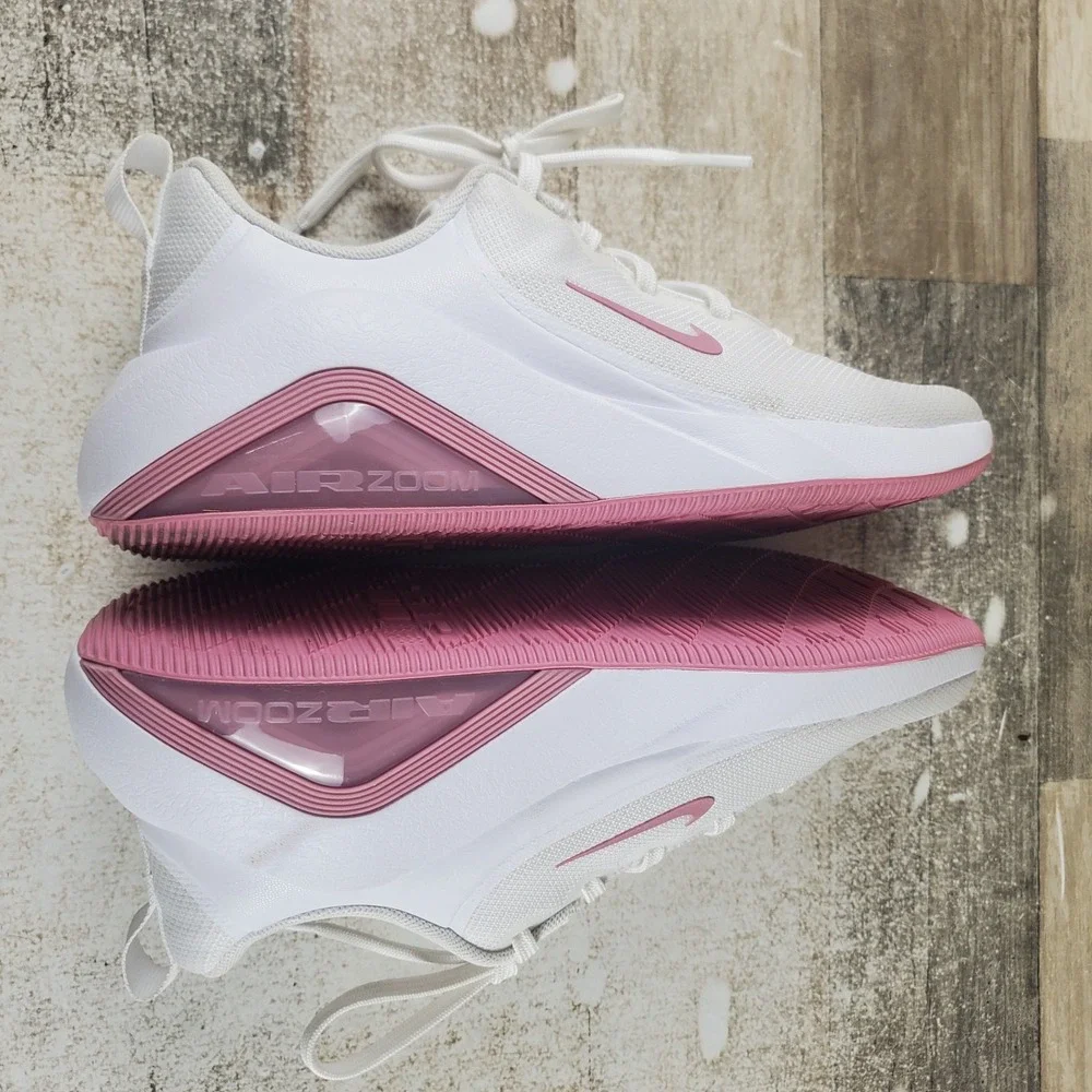 Nike Air Zoom Bella 7 Womens Shoes Sz 6 Training White Pink Lace-Up Sneakers